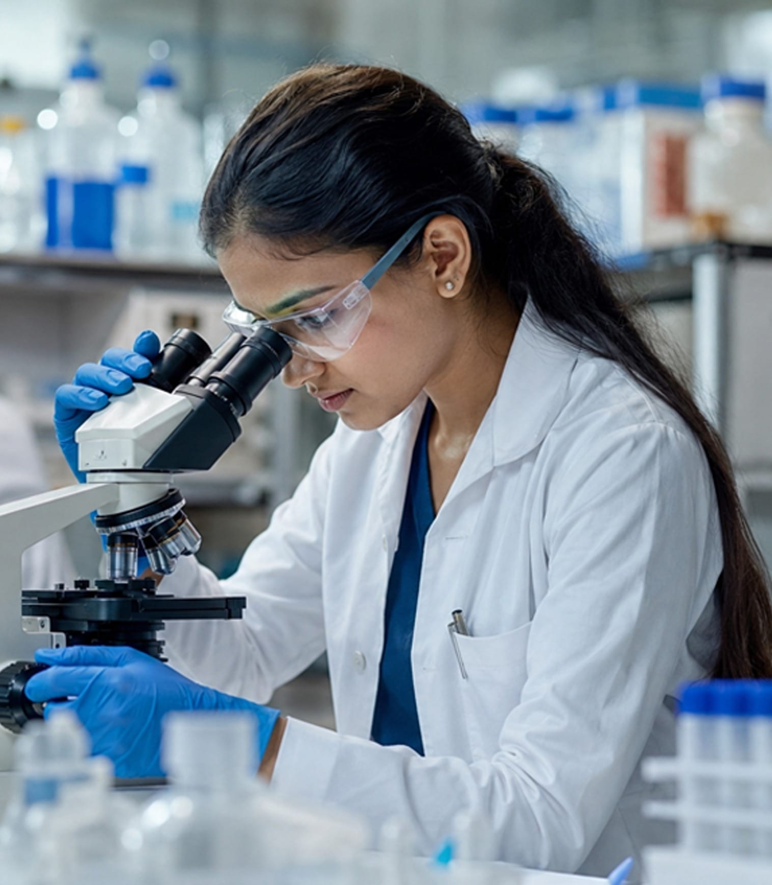 Biodeal DSIR-approved R&D and production — operator running a capsule-filling line in a WHO-GMP cleanroom