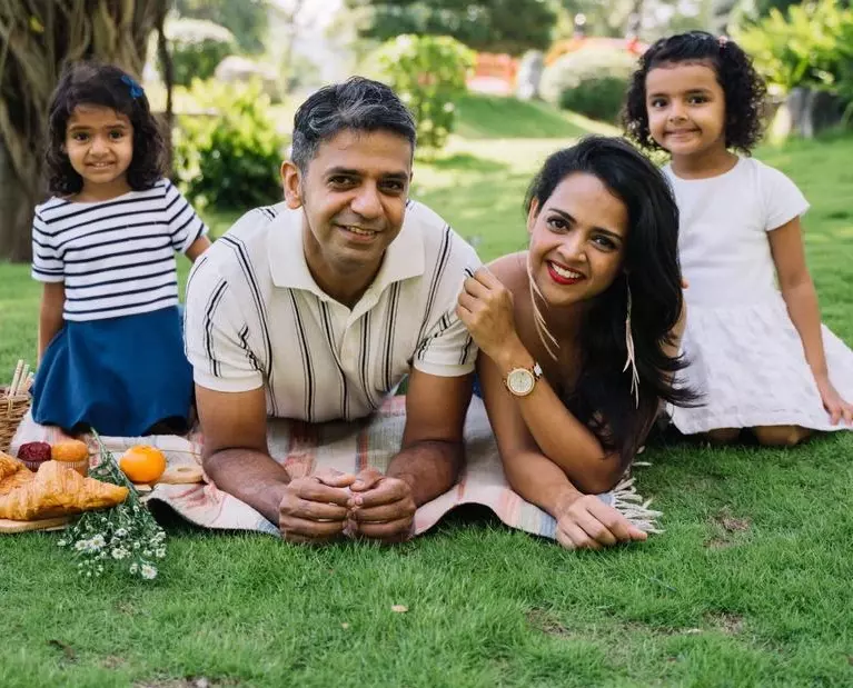 Indian healthy family