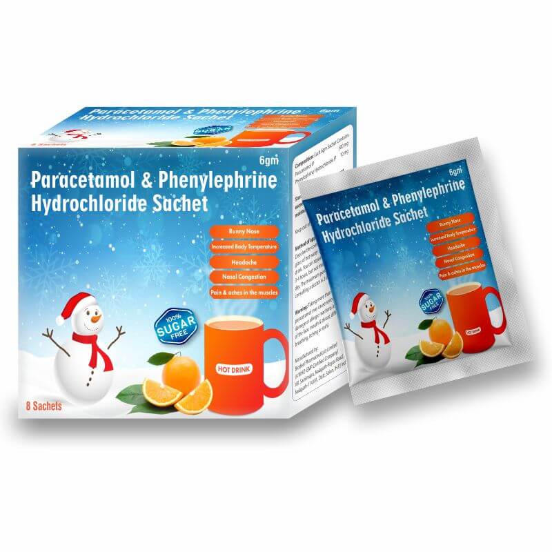 Paracetamol & Phenylephrine Hydrochloride Sachet